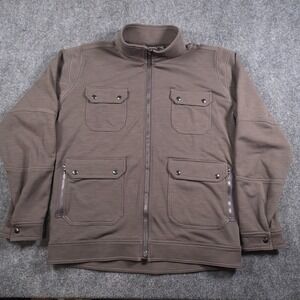 Kuhl Utility Jacket Mens L Gray Pockets Full Zip Fleece Lined Hiking Outdoors